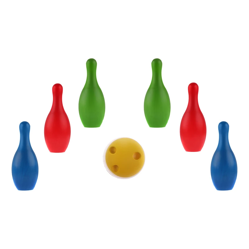 اسباب بازی تمشک پلاست مدل بولینگ مجموعه 7 عددی