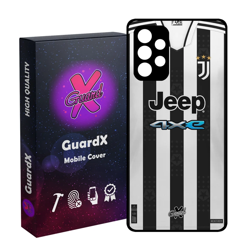 کاور گارد ایکس طرح یوونتوس مدل Glass50357 مناسب برای گوشی موبایل سامسونگ Galaxy A32 4G