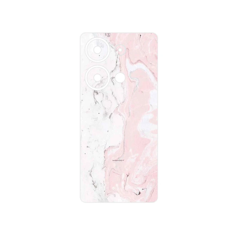 برچسب پوششی ماهوت مدل Blanco_Pink_Marble مناسب برای گوشی موبایل شیائومی Poco M6 Pro 4G