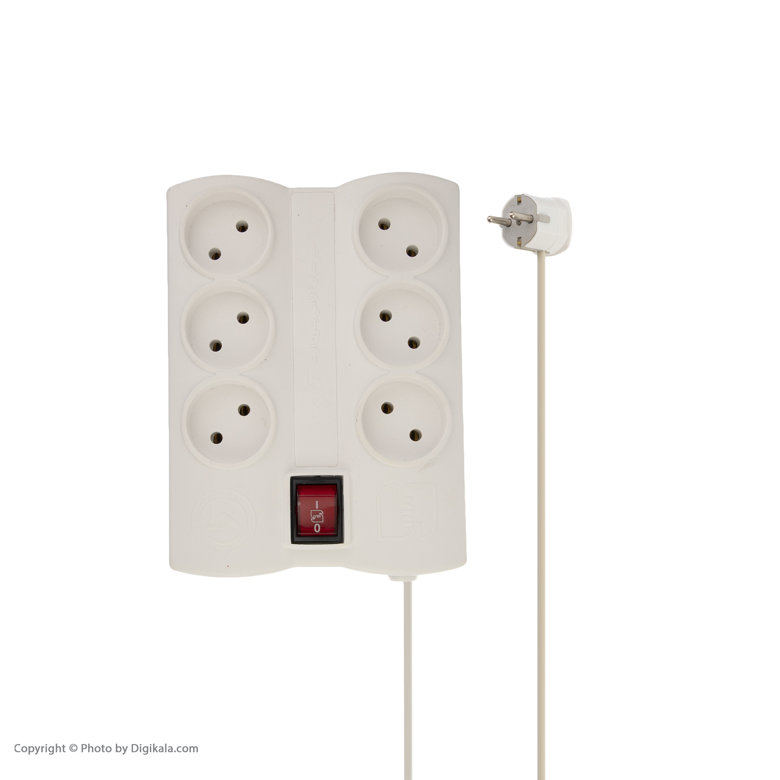 شش راهی برق کاوه مدل KV.6.TM.25M طول 25 متر