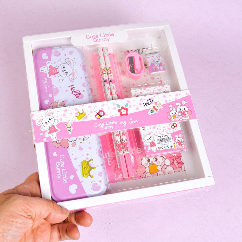 بسته لوازم تحریر مدل خرگوش کد CD-8015 مجموعه 7 عددی