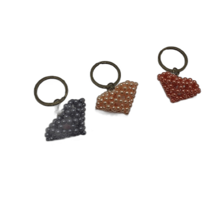 جاکلیدی دخترانه مدل قلب مرواریدی