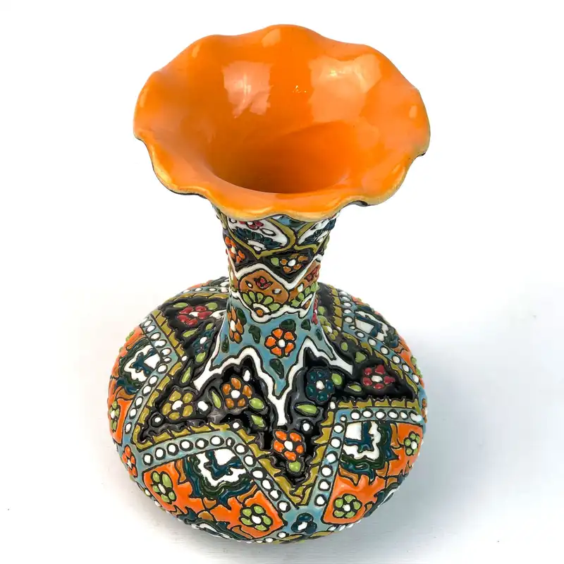 گلدان میناکاری مدل شاه رضایی