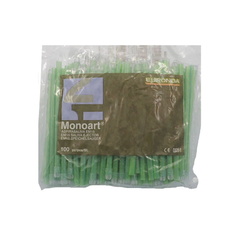 عکس شماره 2 : سر ساکشن یکبار مصرف دندانپزشکی یوروندا مدل monoart بسته 100 عددی