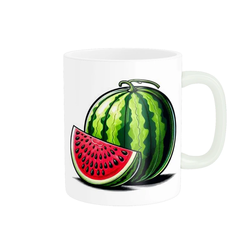 ماگ پادآفرین مدل یلدایی شب یلدا شب چله طرح انار و هندوانه کد p2610