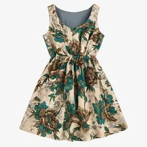 پیراهن یقه گرد زنانه مدل ژاکارد