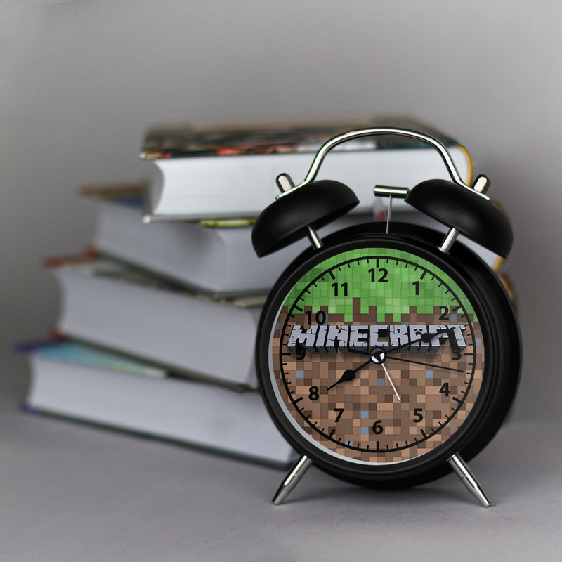 ساعت رومیزی طرح بازی Minecraft ماینکرفت کد 10065