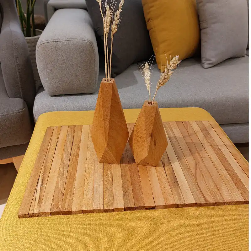 گلدان چوبی مدل چندوجهی کد GT20