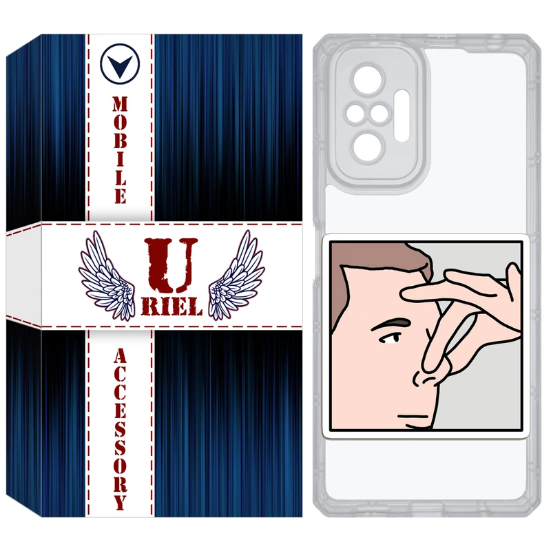 کاور یوریل مدل Clear کد 87 طرح دماغ مناسب برای گوشی موبایل شیائومی Redmi Note 10 Pro / Note 10 Pro Max