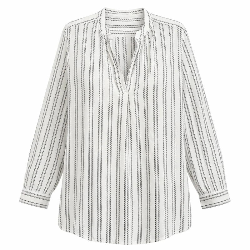 بلوز آستین بلند یقه هفت زنانه مدل 1098