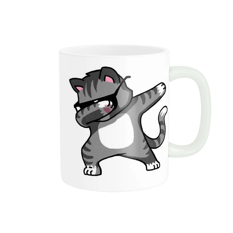 ماگ پاد آفرین مدل گربه بامزه فانتزی کد 2372