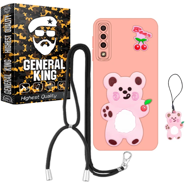 کاور ژنرال کینگ مدل YB-Gilasi21 مناسب برای گوشی موبایل سامسونگ Galaxy A750 / A7 2018 به همراه بند آویز