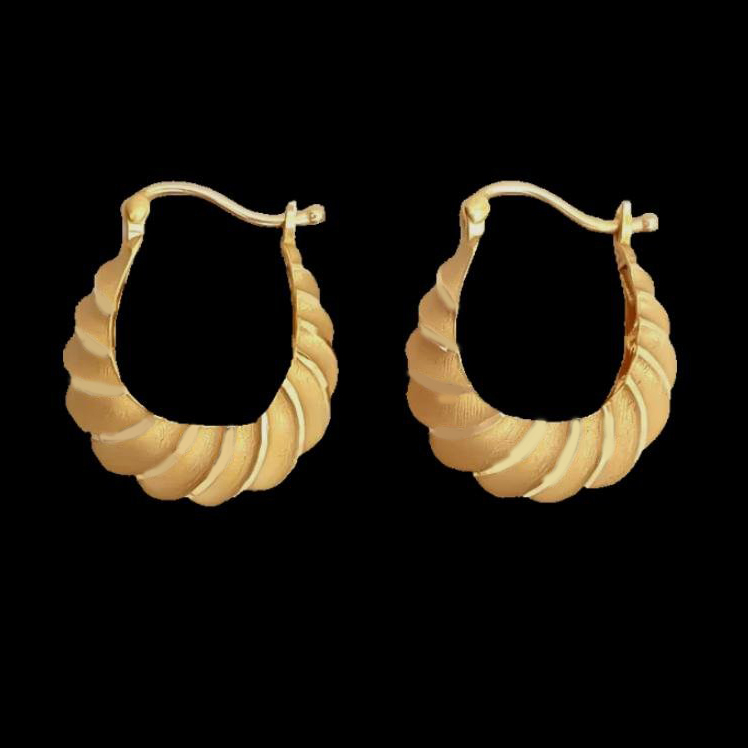 گوشواره طلا 18 عیار زنانه دوست خوب مدل حلزونی کد dk607