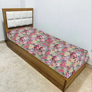 ملحفه پلی کتان مدل رویا یک نفره سایز 200x90 سانتی‌متر