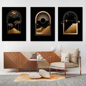 تابلو مدل بوهو طرح زیبایی های کویر کد TA9486 مجموعه سه عددی