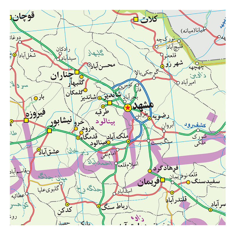 نقشه تقسیمات اداری ایران گیتاشناسی نوین کد L1390