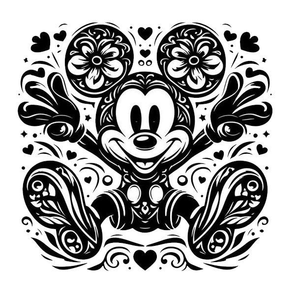 استیکر پارچه و لباس پاد آفرین طرح میکی موس کد 2254