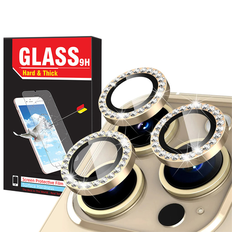 محافظ لنز دوربین هارد اند تیک مدل Ring Metal Diamond مناسب برای گوشی موبایل اپل Iphone 14 Pro / 14 Pro max