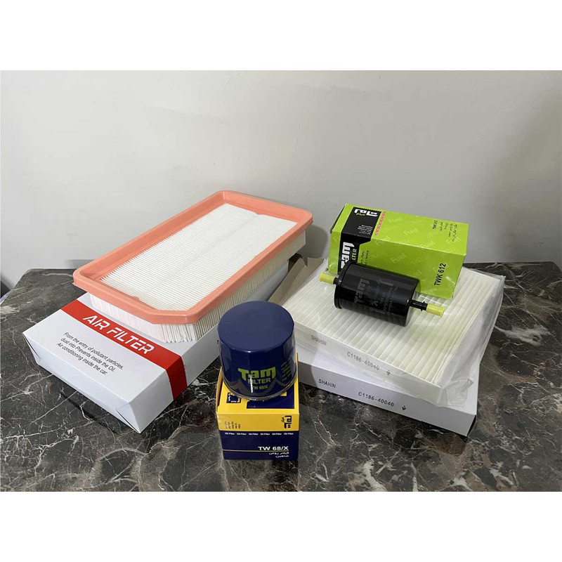 فیلتر روغن تام مدل TW68/X مناسب برای شاهین بهمراه فیلتر هوا و کابین و فیلتر سوخت