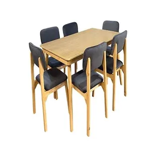 میز و صندلی ناهارخوری شش نفره گروه تولید اسپیناس مدل T-W-1206