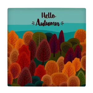  زیر لیوانی  طرح نقاشی درختان سرو کد    5930893_4811