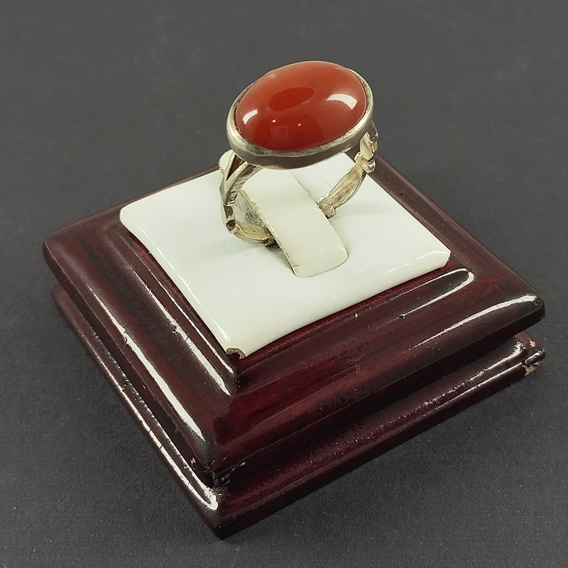 انگشتر نقره زنانه سلین کالا مدل عقیق سرخ کد 38