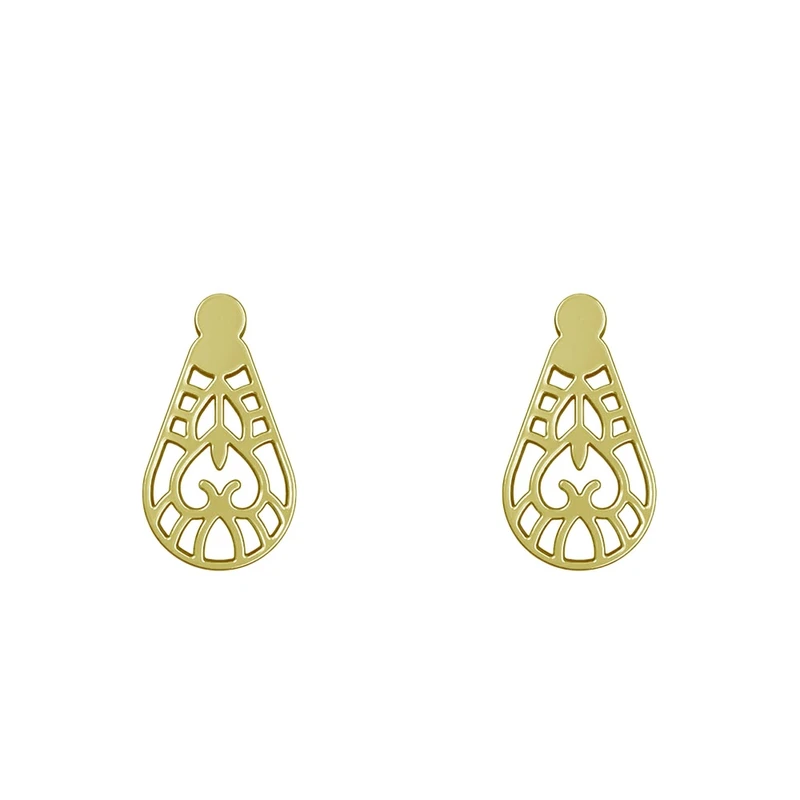 گوشواره میخی طلا 18 عیار زنانه نیکان گلد مدل NK 5689