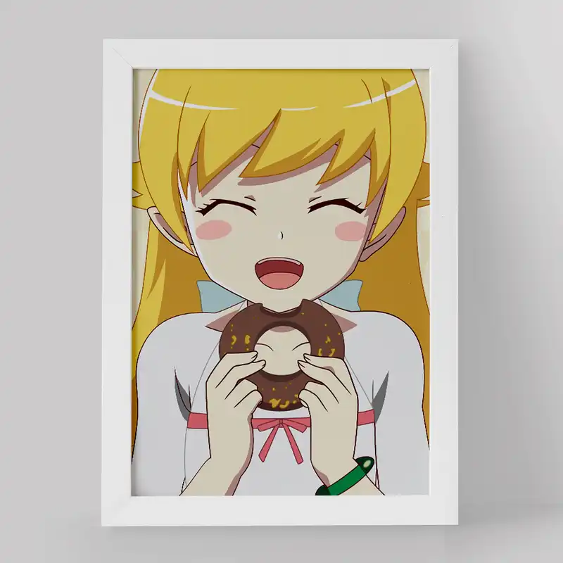 تابلو خندالو مدل شینوبو اوشینو انیمه مونوگاتاری کد 16211