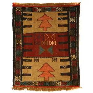  گلیم دستبافت نیم متری مدل تمام بافت خراسان کد 410181