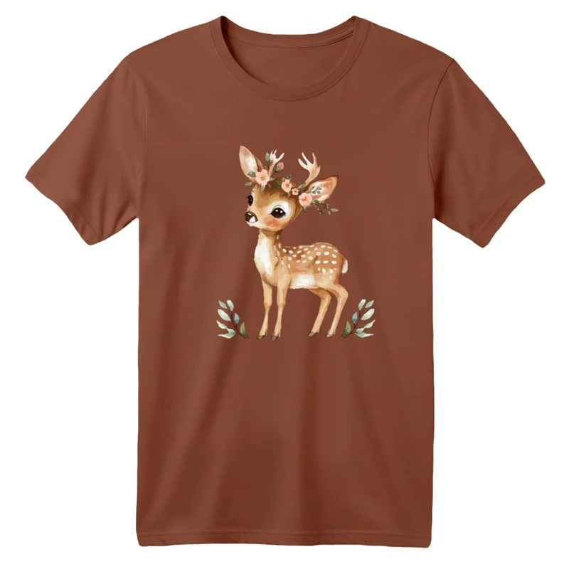 تی شرت آستین کوتاه بچگانه مدل آهو