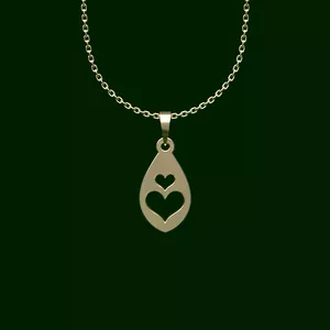 گردنبند طلا 18 عیار زنانه مدوپد مدل قلب کد QQ2-1-1137