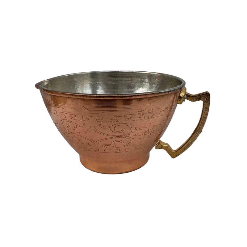 فنجان مسی مدل سس ریز حکاکی کد ۲۴۳۴