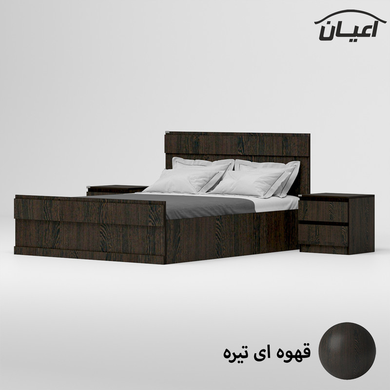 سرویس خواب دونفره اعیان مدل FH864 سایز 160x200 سانتی متر  مجموعه سه عددی