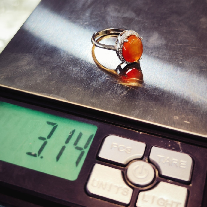 انگشتر نقره زنانه مدل سنگ عقیق یمانی کد 800