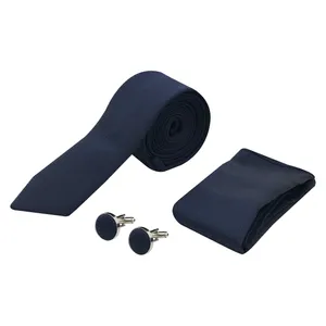 ست کراوات و دستمال جیب و دکمه سردست مردانه مدل 01