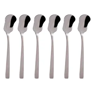 قاشق بستنی خوری ناب استیل مدل فلورانس سند بلاست ساده مجموعه 6 عددی