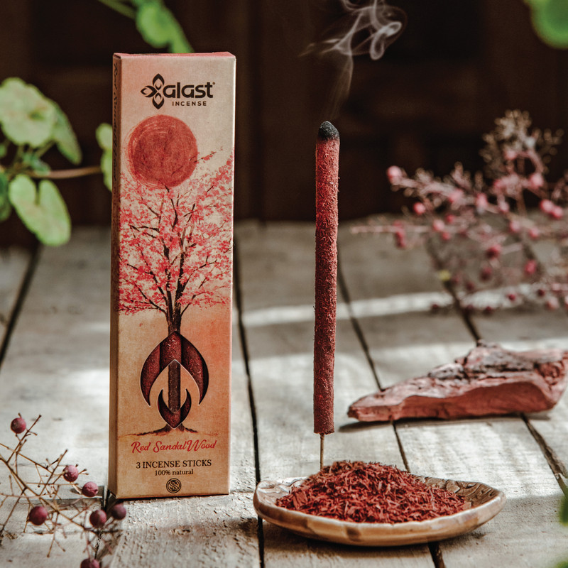 عود الست مدل دستساز چوب صندل سرخ کد F-135b  بسته 3 عددی