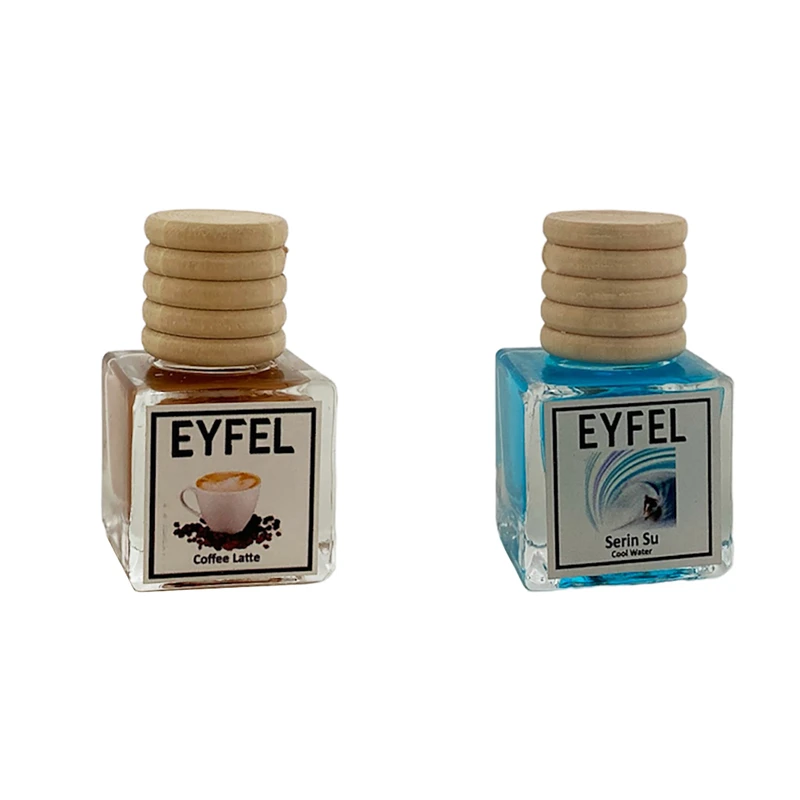 خوشبوکننده خودرو مدل کافه لته و کول واتر حجم 10 میلی لیتر مجموعه 2 عددی