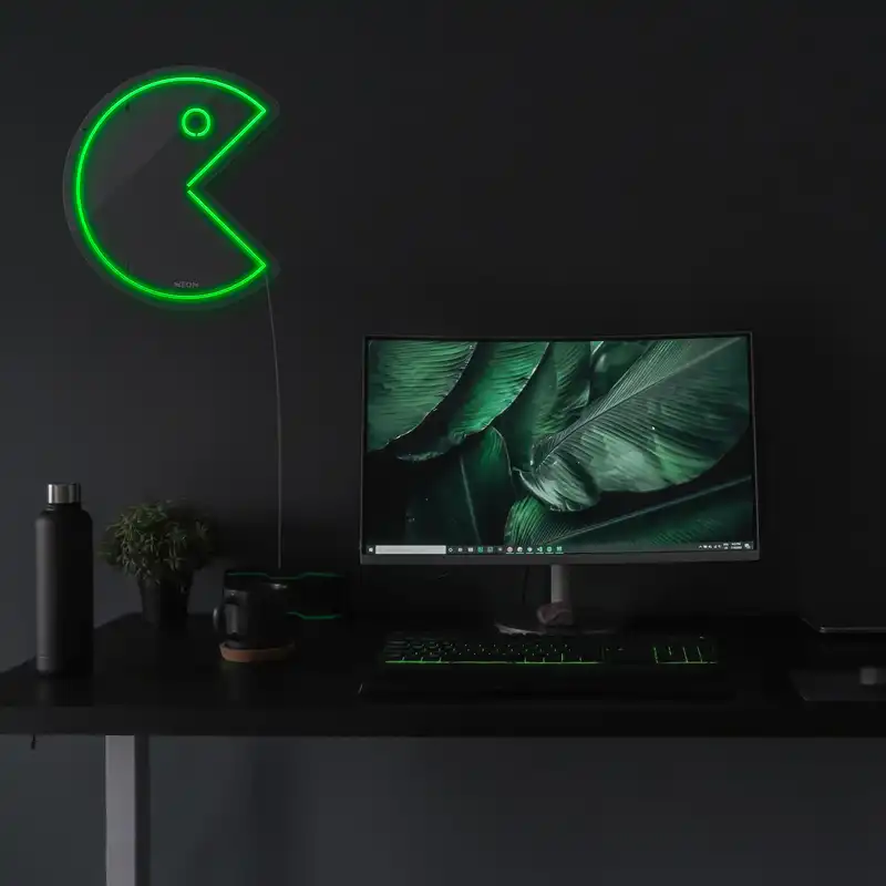 چراغ دیواری نئون دیزاین طرح Packman_GR