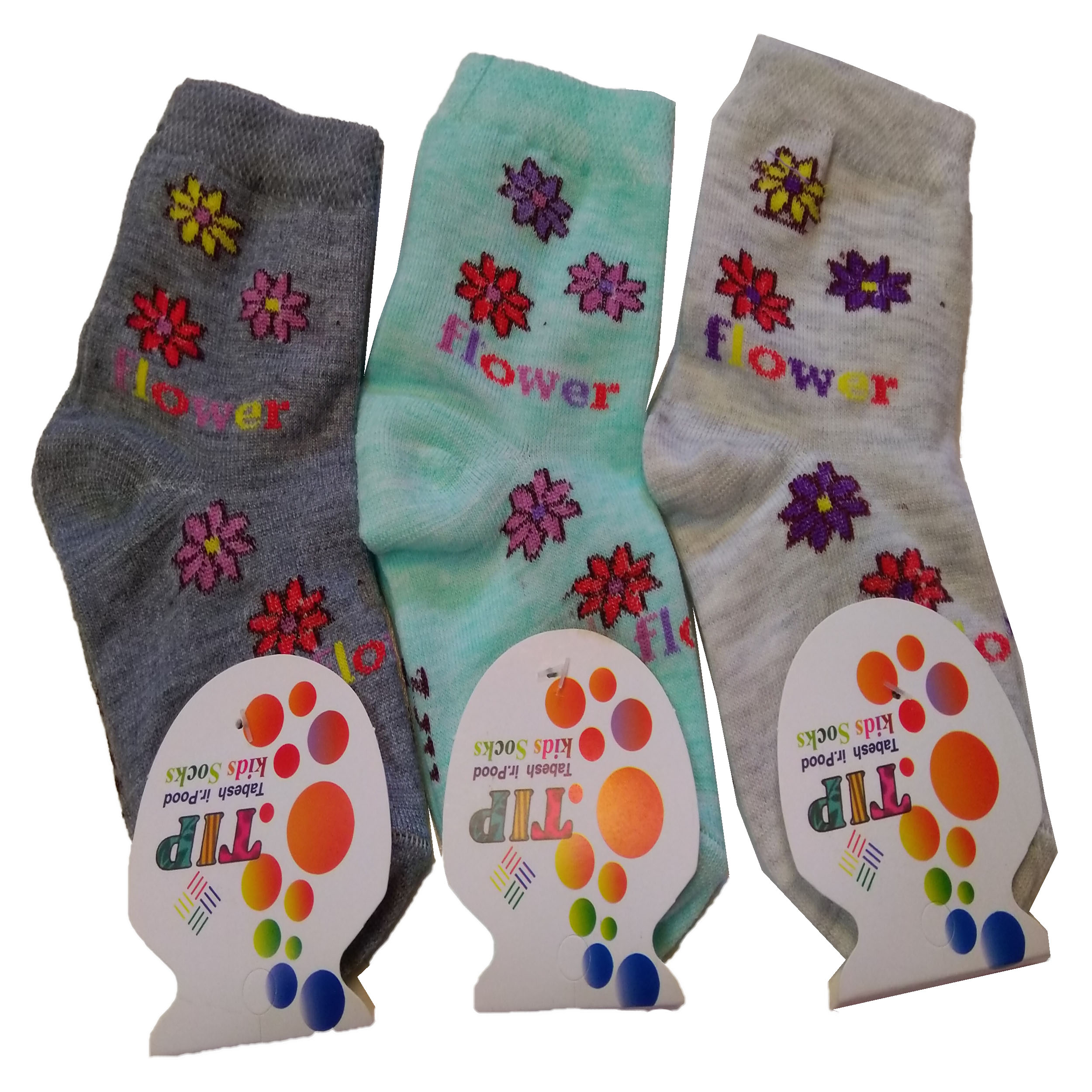 جوراب دخترانه تابش ایران پود کد 0042 مجموعه 3 عددی