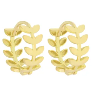 گوشواره طلا 18 عیار زنانه طلای مستجابی مدل برگ زیتون کد 167090