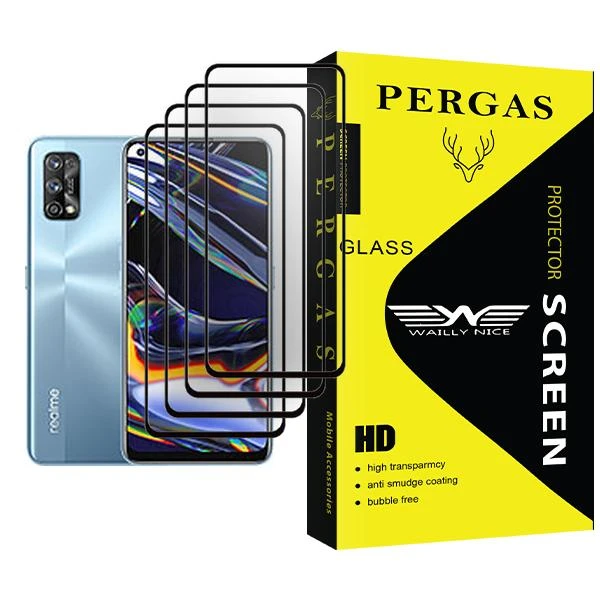محافظ صفحه نمایش وایلی نایس مدل Pergas Glass MIX004 مناسب برای گوشی موبایل ریلمی 7 Pro بسته چهار عددی