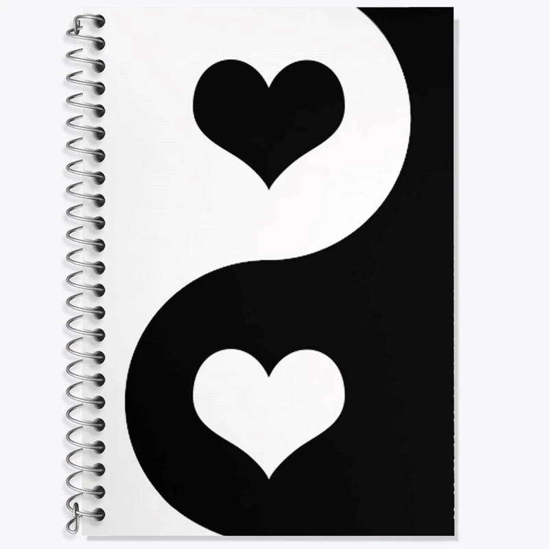 دفتر زبان 50 برگ خندالو مدل سه خط طرح یین و یانگ کد 6224