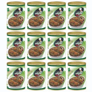 کنسرو خورشت قرمه سبزی با گوشت گیاهی شیفته - 370 گرم بسته 12 عددی