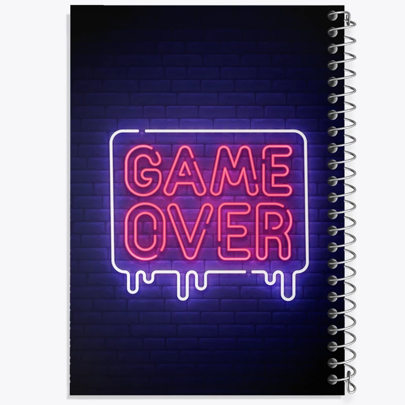 دفتر شطرنجی 50 برگ خندالو مدل Game Over کد F2348