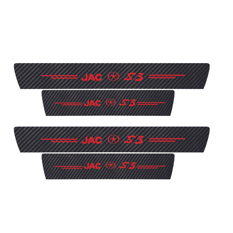 برچسب پارکابی خودرو سولگی مدل کربن کد J012 مناسب برای جک اس 3 بسته 4 عددی