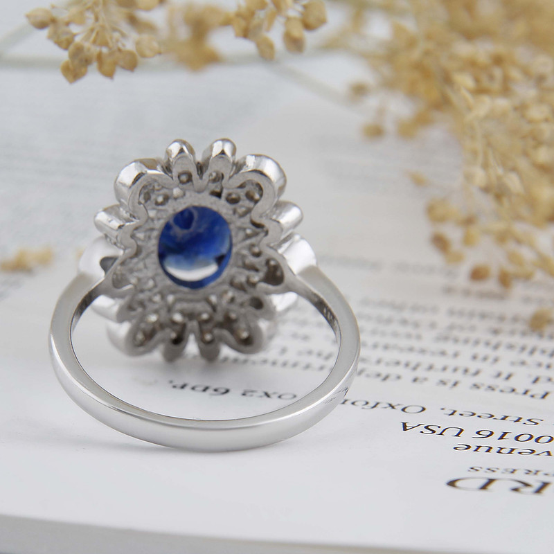 انگشتر نقره زنانه بازرگانی میلادی مدل سنگ کوارتز نگین برلیان بدون ریزش آبکاری رادیوم کد AWR_1571