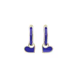 گوشواره طلا 18 عیار زنانه گلدم مدل قلبE211019