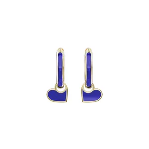 گوشواره طلا 18 عیار زنانه گلدم مدل قلبE211019