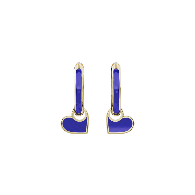 گوشواره طلا 18 عیار زنانه گلدم مدل قلبE211019